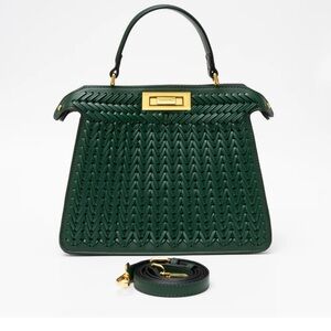Verano Hill Dionne Woven Green Handbag